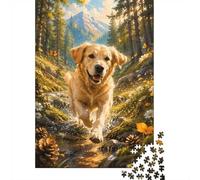 1000 Piece Mini Jigsaw Puzzle for Adults Dog Forest Stream Gift Idea | 38x26cm Cardboard Puzzle Lovers Family Bonding Puzzle Assembly Gathering Gift Home Decor