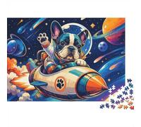 1000 Piece Mini Jigsaw Puzzle For Adults Dog Rocket Space Gift Idea | 70x50cm Cardboard Puzzle Lovers Mind Relaxation Handmade Puzzle Birthday Gift Living Room Decor