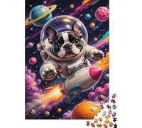 1000 Piece Mini Jigsaw Puzzle For Adults Dog Space Rocket Gift Idea | 52x38cm Cardboard Puzzle Lovers Mind Relaxation Handmade Puzzle Birthday Gift Living Room Decor