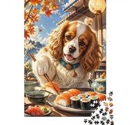 1000 Piece Mini Jigsaw Puzzle For Adults Dog Sushi Autumn Gift Idea | 52x38cm Cardboard Puzzle Lovers Family Bonding Puzzle Game Birthday Gift Home Decor