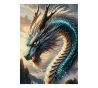 1000 Piece Mini Jigsaw Puzzle For Adults Dragon Scale Fantasy Gift Idea | 38x26cm Cardboard Puzzle Lovers Mind Relaxation Handmade Puzzle Birthday Gift Living Room Decor