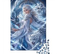 1000 Piece Mini Jigsaw Puzzle For Adults Dragon Snow Leopard Woman Birthday | 38x26cm Cardboard Puzzle Lovers Mind Relaxation Puzzle Game Gathering Gift Living Room Decor