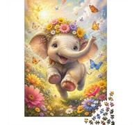 1000 Piece Mini Jigsaw Puzzle For Adults Elephant Flower Butterfly Birthday