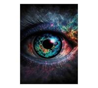 1000 Piece Mini Jigsaw Puzzle For Adults Eye Galaxy Light Gift Idea | 70x50cm Cardboard Puzzle Lovers Mind Relaxation Handmade Puzzle Gathering Gift Living Room Decor