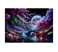 1000 Piece Mini Jigsaw Puzzle For Adults Flower Bridge Moon Gift Idea