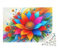 1000 Piece Mini Jigsaw Puzzle For Adults Flower Leaf Color Gift Idea | 38x26cm Cardboard Puzzle Lovers Mind Relaxation Puzzle Assembly Birthday Gift Home Decor