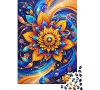 1000 Piece Mini Jigsaw Puzzle For Adults Flower Leaf Pattern Gift Idea | 70x50cm Cardboard Puzzle Lovers Family Bonding Puzzle Game Birthday Gift Home Decor