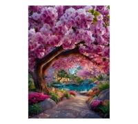 1000 Piece Mini Jigsaw Puzzle for Adults Flower Tree Bridge Gift Idea | 38x26cm Cardboard Puzzle Lovers Family Bonding Puzzle Game Gathering Gift Home Decor