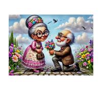 1000 Piece Mini Jigsaw Puzzle For Adults Grandparents Flowers Pathway Gift | 70x50cm Cardboard Puzzle Lovers Family Bonding Puzzle Assembly Birthday Gift Home Decor