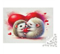 1000 Piece Mini Jigsaw Puzzle For Adults Hedgehog Heart Love Gift Idea