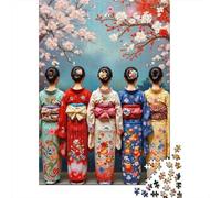 1000 Piece Mini Jigsaw Puzzle For Adults Kimono Blossom Tradition Birthday