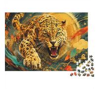 1000 Piece Mini Jigsaw Puzzle For Adults Leopard Jungle Art Gift Idea