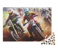 1000 Piece Mini Jigsaw Puzzle for Adults Motorcycle Racing Gift Idea | 70x50cm Cardboard Puzzle Lovers Brain Training Puzzle Assembly Birthday Gift Home Decor