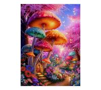 1000 Piece Mini Jigsaw Puzzle For Adults Mushroom Flower Butterfly Birthday | 38x26cm Cardboard Puzzle Lovers Mind Relaxation Handmade Puzzle Gathering Gift Living Room Decor