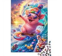 1000 Piece Mini Jigsaw Puzzle For Adults Pig Candy Wave Gift Idea