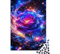 1000 Piece Mini Jigsaw Puzzle For Adults Rose Galaxy Light Gift Idea | 70x50cm Cardboard Puzzle Lovers Mind Relaxation Puzzle Assembly Birthday Gift Living Room Decor