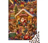 1000 Piece Mini Jigsaw Puzzle For Adults Santa Reindeer Elf Gift Idea | 70x50cm Cardboard Puzzle Lovers Family Bonding Puzzle Game Birthday Gift Home Decor