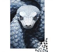 1000 Piece Mini Jigsaw Puzzle For Adults Snake Scale Head Gift Idea | 52x38cm Cardboard Puzzle Lovers Mind Relaxation Puzzle Assembly Gathering Gift Living Room Decor