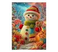 1000 Piece Mini Jigsaw Puzzle For Adults Snowman Candy Gift Idea