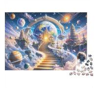 1000 Piece Mini Jigsaw Puzzle For Adults Temple Planet Stairway Gift Idea | 70x50cm Cardboard Puzzle Lovers Mind Relaxation Puzzle Game Birthday Gift Home Decor