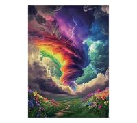 1000 Piece Mini Jigsaw Puzzle For Adults Tornado Rainbow Lightning Gift