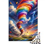 1000 Piece Mini Jigsaw Puzzle For Adults Tornado Rainbow Sky Birthday Gift