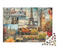 1000 Piece Mini Jigsaw Puzzle For Adults Tower Bridge Flower Gift Idea