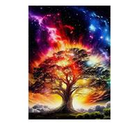 1000 Piece Mini Jigsaw Puzzle For Adults Tree Galaxy Light Gift Idea | 70x50cm Cardboard Puzzle Lovers Family Bonding Puzzle Game Birthday Gift Home Decor