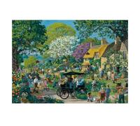 1000 Piece Mini Jigsaw Puzzle For Adults Village Garden People Gift Idea | 38x26cm Cardboard Puzzle Lovers Family Bonding Puzzle Assembly Birthday Gift Home Decor