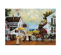 1000 Piece Mini Jigsaw Puzzle For Adults Village Horse People Gift Idea | 38x26cm Cardboard Puzzle Lovers Family Bonding Puzzle Assembly Gathering Gift Living Room Decor
