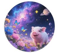1000 Piece Mini Pig Jigsaw Puzzle for Adults - Family-Friendly Brain Teaser, Starry Sea of Flowers Jigsaws, Decoration Birthday Gifts 1000pcs (67.5x67.5cm)