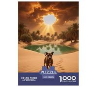 1000 Piece Miniature Bull Terrier Jigsaw Puzzle for Adults - Family Fun, Educational Toys, Dog Desert Oasis Puzzles, Decoration Gifts 38x26cm/1000pcs