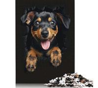 1000 Piece Miniature Pinscher Creative Square Jigsaw Puzzles for Adults & Wooden Puzzles Educational Toys 1000pcs (75x50cm)