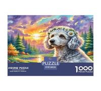 1000 Piece Miniature Poodle Jigsaw Puzzles for Adults Educational Games Jigsaw Puzzle Home Decors for Men Women Elders Seniors 38x26cm/1000pcs