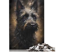 1000 Piece Miniature Schnauzer Dog Square Puzzles for Adults, Wooden Puzzles Family Entertainment Toys 1000pcs (75x50cm)