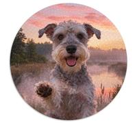 1000 Piece Miniature Schnauzer Jigsaw Puzzle for Adults & Kids - Challenging Brain Teaser, Reed Bed Jigsaws, Decoration Gifts 1000pcs (67.5x67.5cm)