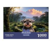 1000 Piece Miniature Schnauzer Jigsaw Puzzle for Adults - Relaxation & Focus, Family Game, Buttress Roots Puzzles, Home Decoration Birthday Gifts 52x38cm/1000pcs
