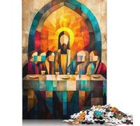 1000 Piece Modern Cubist Vision of The Last Supper Jigsaw Puzzle for Adult Teenagers Wooden Puzzles for Adults Jigsaw Puzzles for Adults Educational Game Challenge Toy 1000pcs (75x50cm)