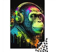 1000 Piece Monkey Dj544 Paper Jigsaw Puzzles Adults Teens Jigsaw Large Puzzle Toys Educational Intellectual Decompressing Fun Family Game 1000pcs (38x26cm)