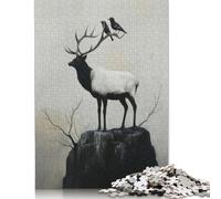 1000 Piece Monochrome Majesty Jigsaws for Adults Wood Puzzle Jigsaws Educational Game Challenge Toy 1000pcs (75x50cm)