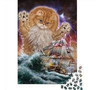 1000 Piece Monster Titan Cat Kraken Square Puzzles for Adults, Wooden Puzzles Family Entertainment Toys 1000pcs (75x50cm)