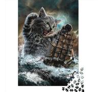 1000 Piece Monster Titan Cat Kraken2 Paper Jigsaw Puzzles Adults Teens Jigsaw Large Puzzle Toys Educational Intellectual Decompressing Fun Family Game 1000pcs (38x26cm)