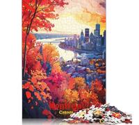 1000 Piece Montreal Art Poster Adult Puzzles Wooden Puzzles Educational Stress Relief Toy Puzzle 1000pcs (75x50cm)