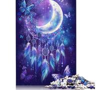 1000 Piece Moonlit Dreamcatcher Jigsaw Square Puzzle for Adults & Wooden Puzzles Educational Game Challenge Toy 1000pcs (75x50cm)