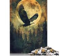 1000 Piece Moonlit Flight Square Jigsaw Puzzles for Adults, Wooden Puzzles Learning Educational Toy 1000pcs (75x50cm)
