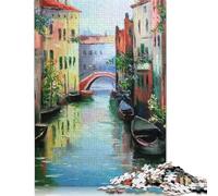 1000 Piece Morning Venice Jigsaw Puzzle for Adult Teenagers Paper Puzzle Jigsaws for Adults Sustainable Puzzle for Adults 38x26cm/1000pcs