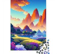 1000 Piece Morning Walk Puzzles for Adults & Wooden Puzzles Educational Puzzle Family Game 1000pcs (75x50cm)