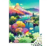 1000 Piece Morning Walk Square Puzzle for Adults Wooden Puzzles Educational Puzzle Family Game 1000pcs (75x50cm)