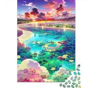 1000 Piece Morning Walk Square Puzzle for Adults, Wooden Puzzles Puzzle Hands-on Game 1000pcs (75x50cm)