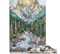 1000 Piece Mosaic Mountain Sunrise Puzzles for Adults Wooden Puzzles Educational Game for Children As A 1000pcs (75x50cm)